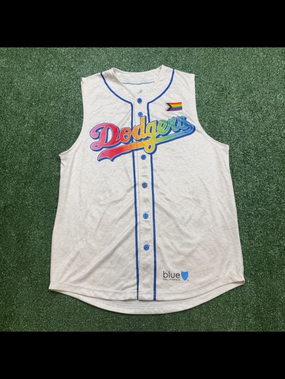 LA Dodgers Pride Jerseys Mens Size M Gray Sleeveless 2026